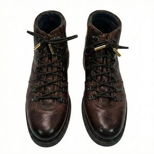 Custom Johnston & Murphy Karnes Alpine Boots Men's 10.5 Brown Leather Hiking